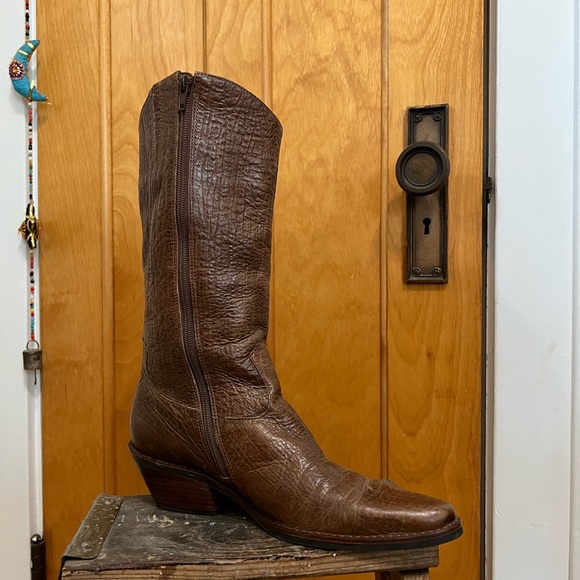Leather cowboy boots - Picture 2 of 7